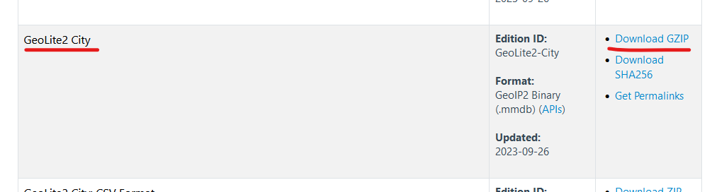 Скачать базу «GeoLite2 City»