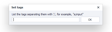 Add tags to the element tree panel