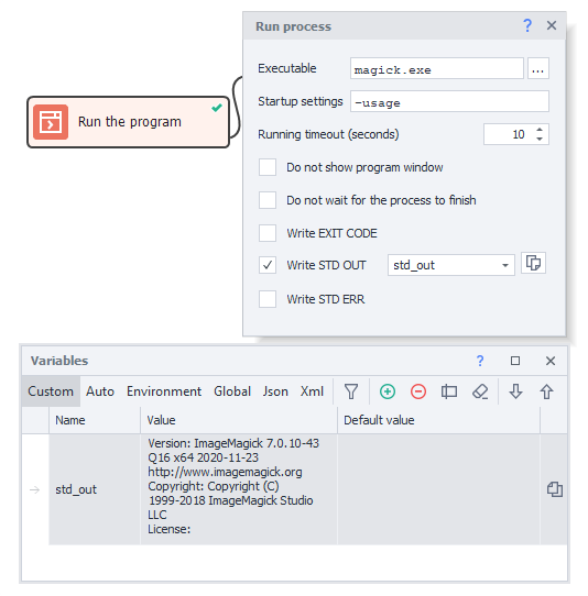 How to work with the action?